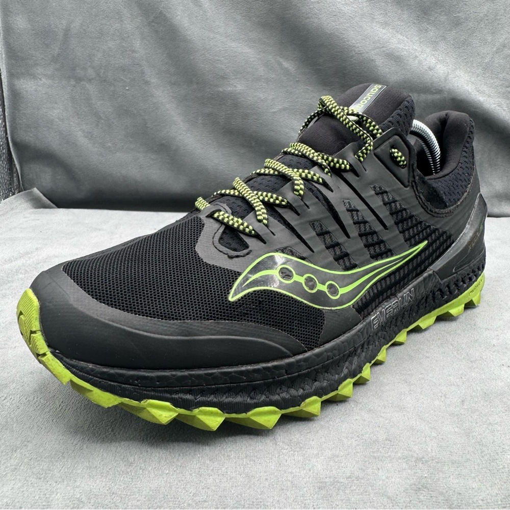 Saucony Xodus ISO 3 Trail Running Shoes Black/Slime Men’s Size 10.5 - Picture 5 of 14